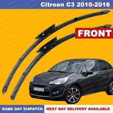 For Citroen C3 10-16 Bayonet Front Windscreen Aero Wiper Blades SET 26"16"