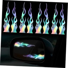 8pcs Flame Reflective Stickers, 5.9"X1.2" Flame Decals for Sports  Bikes,