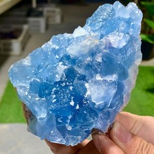 1.26LB Rare transparent bluegreenfluorite cubicmineral crystal sample/Zhejiang