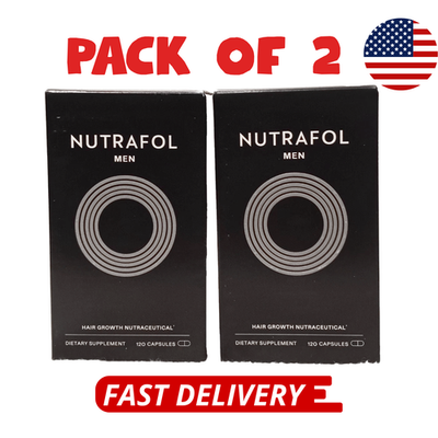 #ad Pack of 2 UTRAFOL Men#x27;s Hair Growth supplements Glass Bottle Total 240 Capsules $49.99