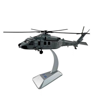 Hubschrauber Modell Maßstab 1:100 Simulation Legierung Ornament mit Aufsteller