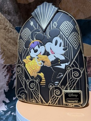 Loungefly Exclusive Great Gatsby Mickey & Minnie Mini Backpack NWT