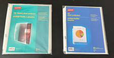 Staples Clear Sheet Protectors Lot – 25 Standard + 10 Heavyweight Zip‑Closure –