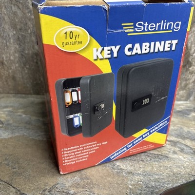 Sterling Wand Schlüsselschrank / Safe mit Zahlenschloss + Etikett, 20 Schlüsselhalter
