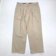 Duck Head Classic Pleat Front Chinos Mens 36x29 Tan Khaki Cotton Cuffed Pants