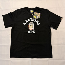 Black Crew Neck Short Sleeve Ape Head Graphic...