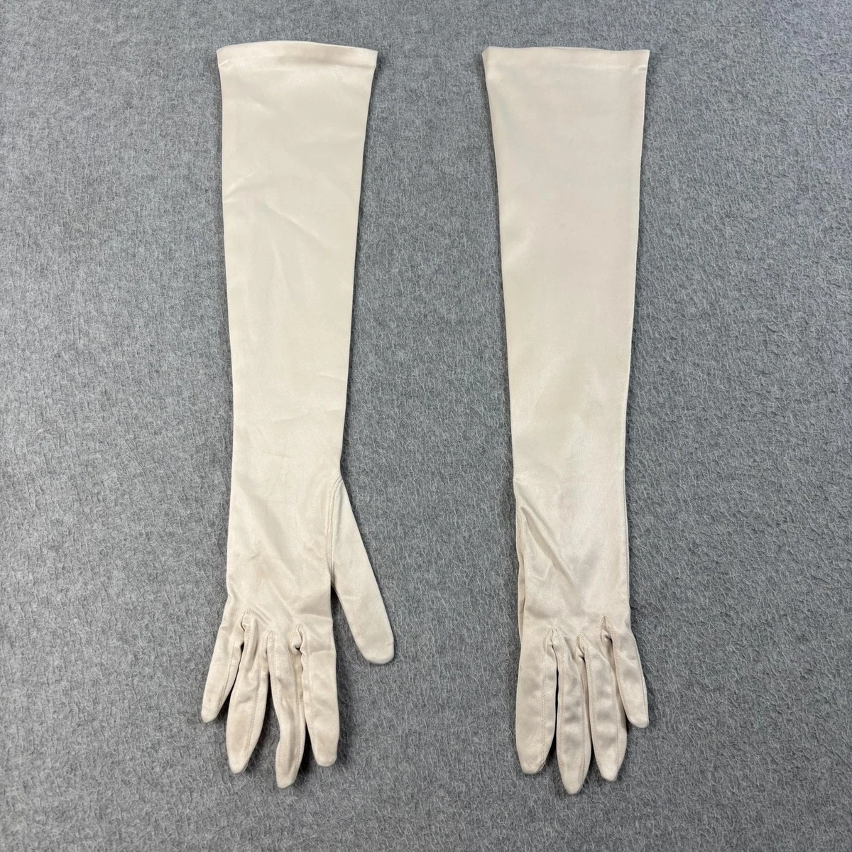 Guantes Largos De Satén Blanco Para Bodas Y Ópera – Elegantes Y Elásticos