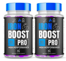 Iron Boost for Men, Ironbooster Pro High Performance Gummies 120CT 2 Pack