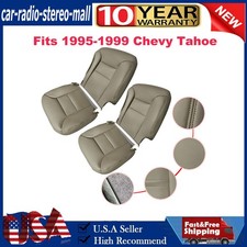 Front Bottom Top Replacement Leather Seat Cover Tan Fits 1995-1999 Chevy Tahoe