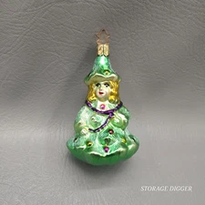 VTG INGE Old World Christmas Merck Family's Tree Fairy Girl Glass Blown Ornament