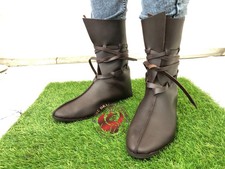 Oseberg Viking Leather Boots / Period 800 AD to 1000 AD larp sca event medieval