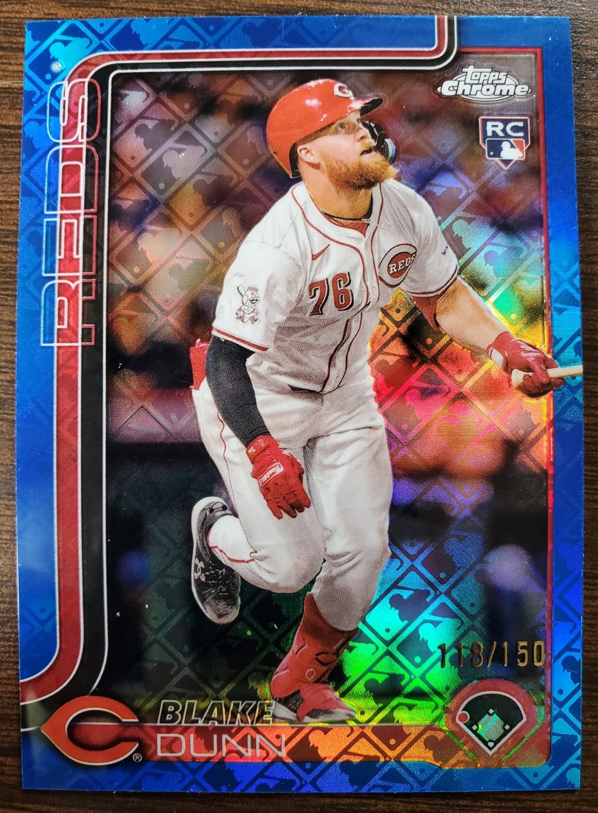 2025 Topps Chrome Blake Dunn Blue Refractor 118/150 RC #161