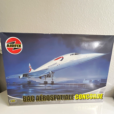 Airfix BAC Aérospatiale Concorde 1:72 Plastic Airplane Kit Unassembled 09005