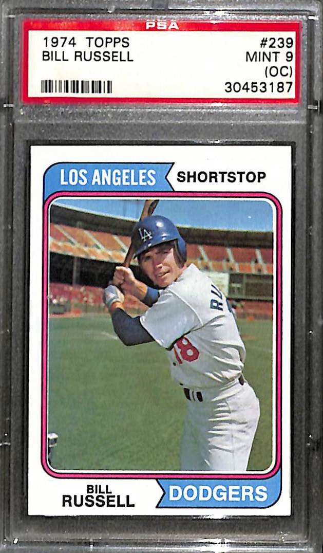 1974 Topps #239 BILL RUSSELL PSA 9OC  30453187 