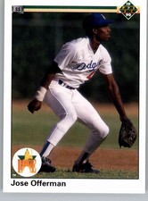 1990 Upper Deck 46 Jose Offerman Misprint  Rookie  Star Rookie Card NM Los Angel. rookie card picture