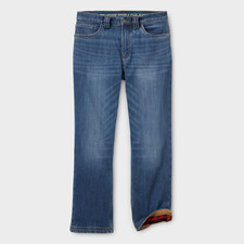 Men's Ballroom Double Flex Relaxed Fit Lined Jeans, Washed Denim