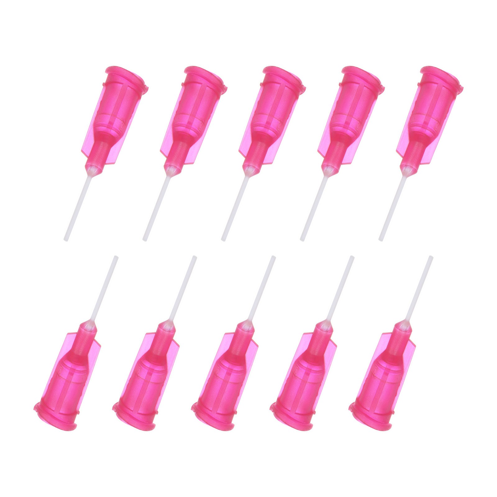 50 x 25G Dispensing Needles 1/2" PP Needle Tips Flexible Red