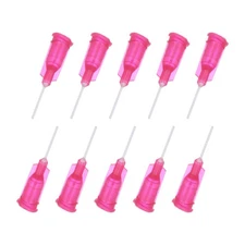 50 x 25G Dispensing Needles 1/2" PP Needle Tips Flexible Red