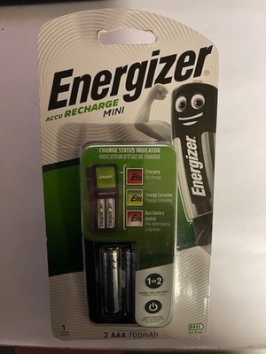 Mini Charger ENERGIZER Ladegerät  inkl. 2 x AAA 700mAh Akkubatterien
