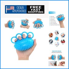Hand Exercise Ball Finger Therapy - Grip 1 Count Pack of 1 , blue