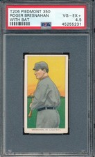 T206 Piedmont 350/25 Roger Bresnahan (with Bat) PSA 4.5 - Cardinals HOF