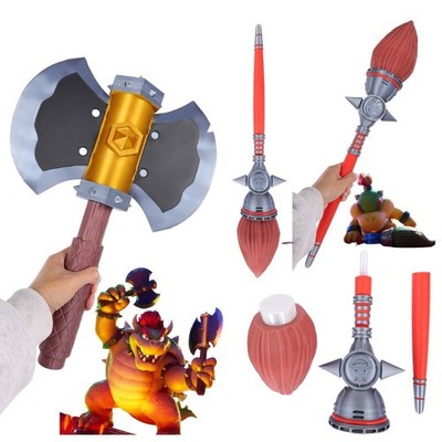 2026 The Super Mario Galaxy Bowser Silver Axe Calligraphy Brush Props Halloween