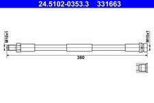 Bremsschlauch Hinterachse für FORD TOURNEO CUSTOM V362 Bus TRANSIT V363 Kasten