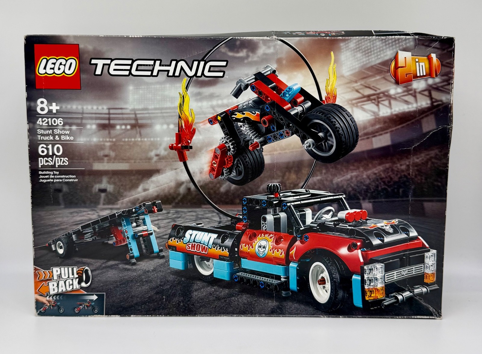 Lego TECHNIC 42106 - Stunt Show Truck & Bike  - NIB - Damage