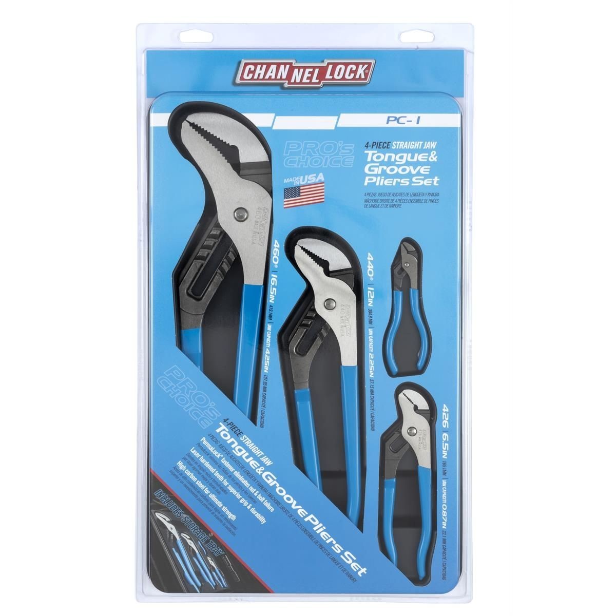 Channellock CHAPC-1 4PC Tongue & Groove Display [460,440,426,424