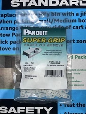 Bundle of 3 packs (300 pcs) of Panduit SGTA1S8-C Super-Grip Cable Tie Mounts