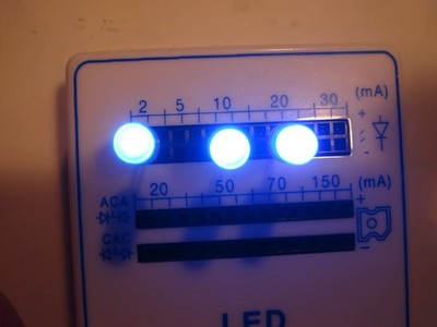 10x LED 5mm blau superhell Low-Current 2mA #3-107/9