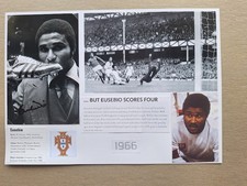 EUSEBIO BENFICA / PORTUGAL LEGEND HAND-SIGNED 1966 WORLD CUP PHOTOCARD (1)