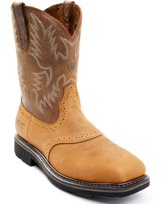 #ad #ad BIG SALE Ariat Men#x27;s Sierra Saddle Western Work Boots Steel Toe PREE SHIPPING $110.86