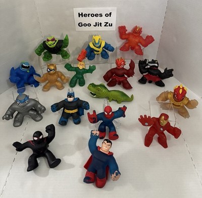 Lot of 15 Heroes of Goo Jit Zu Squishy Collectible Action Figure Bonus Alligator
