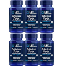 Optimized Folate L-Methylfolate 1700 mcg DFE 100 tabs Each Pack of 6 