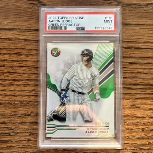 2024 Topps Pristine - Aaron Judge #116 Green Refractor /150 PSA 9