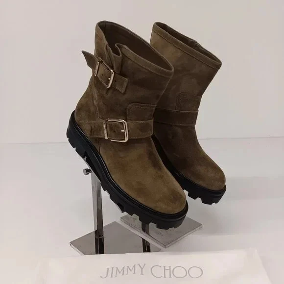 Authentic Jimmy Choo luxury designer men\'s army green suede leather boots sz 9.5 Jimmy Choo | Shoes | Authentic Jimmy Choo Luxury Designer  main image 4