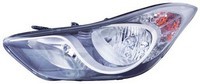 Phare avant gauche Hyundai Elantra 2010-2014 pour remplacement contrôle technique