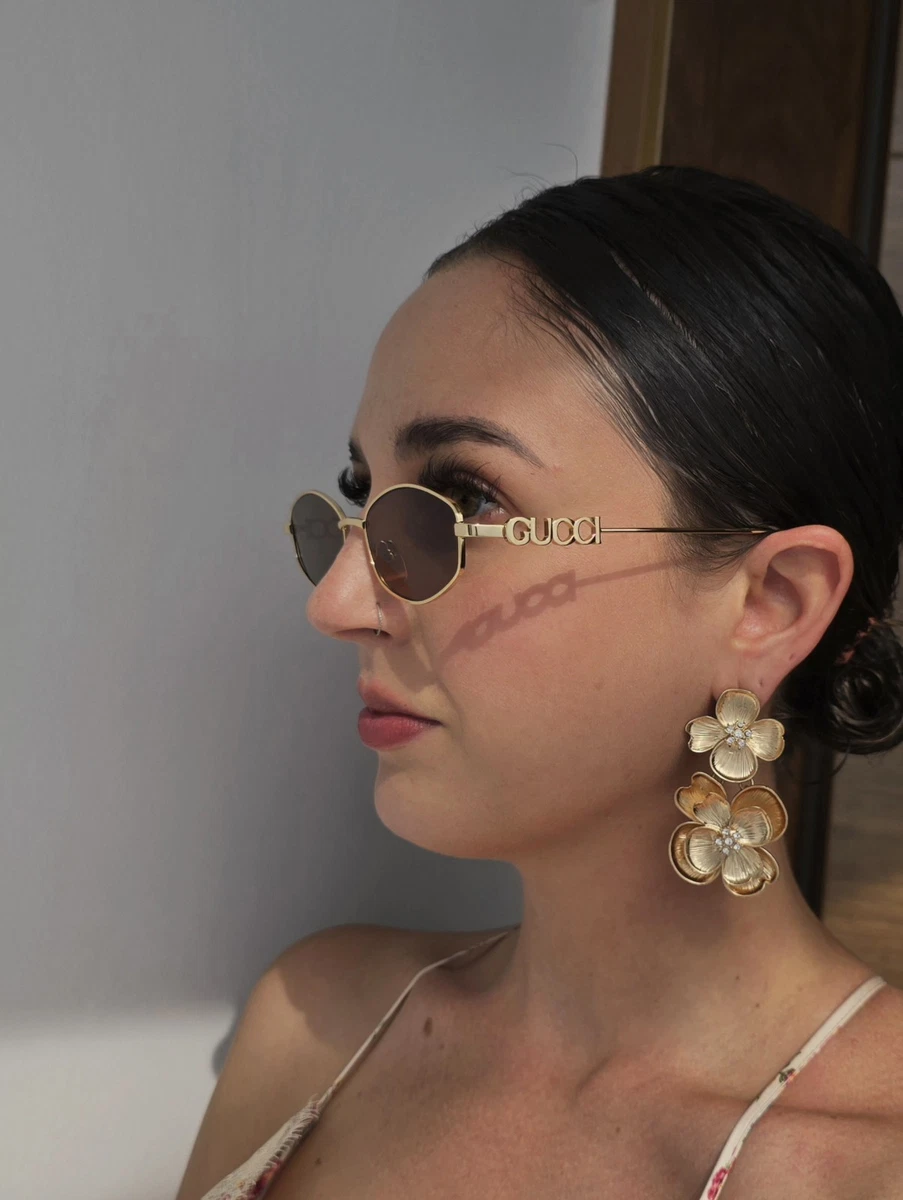 Gucci Brown Oval Sunglasses for Women for sale | eBay
