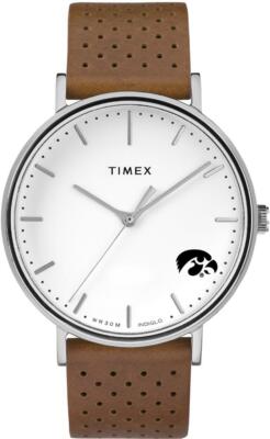 Womens Timex University of Iowa Hawkeyes Watch Bright Whites Leather