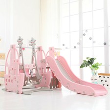 indoor swing and slide set