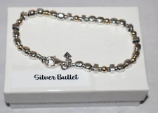 Silpada Sterling Silver Petite Geometric Gold-Filled Bead Bracelet B1213