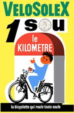 VELOSOLEX 1 SOU LE KM - affiche 30 x 40 cm