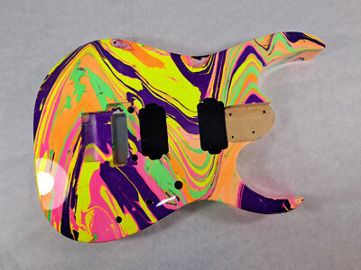Multicolor Basswood HxH JPM 6 strg guitar body fits Ibanez(tm) RG JPM neck J2114