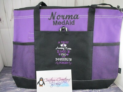 Amazing Nurse Saying Personalized Tote Bag LPN, RN, CNA, HHA, BSN