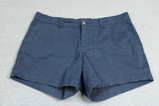 Old Navy Shorts Womens 8 Navy Blue Polka Dot Low Rise Hiking Walking Casual