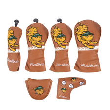 Brown Golf Club Head Cover M * lbon Tiger Wooden Mixed Putter Head Cover 135UT