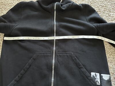 Rick Owens Black Gimp Felpa Hoodie with back strap | eBay
