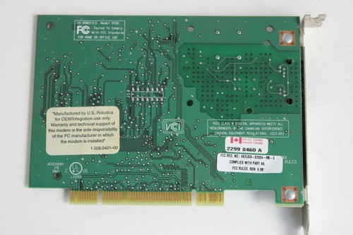 US ROBOTICS 3COM 0726 PCI 56K INTERNAL MODEM WITH WARRANTY - Picture 2 of 3