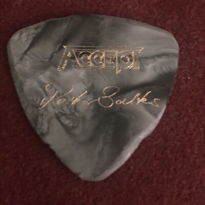 ACCEPT Peter Baltes 1994 Death Row guitar pick Gitarren-Plektrum stage used
